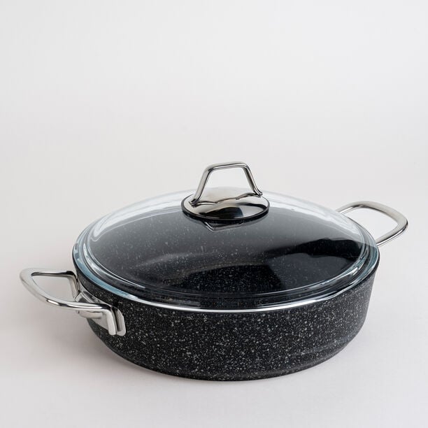 Alberto 7 piece black granite cookware set image number 4