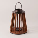 Homez wood and metal lantern 31*31*40cm image number 0