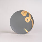 16 Pcs Dinner Set New Bone Gold Figure image number 1