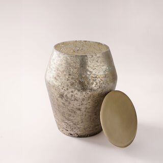 Gold Jar candle dia 11.4Xht: 13 cm