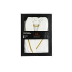 100% cotton bathrobe with gold sateen piping size L/XL image number 0