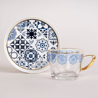 La Mesa Glass Tea Cup Set 12 Pieces