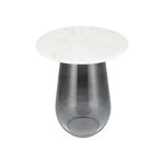 Side Table Marble Top Glass Base 48 * 55 cm image number 3