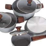 Alberto 7Pcs Non Stick Grey Cookware Set image number 3