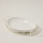 Oval Plate With Stand Silver 12" image number 0