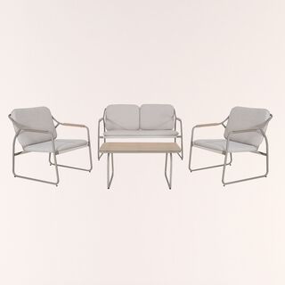 Homez outdoor 4pcs sofa set, matte beige