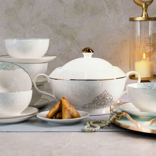 14 pieces Soup Tureen Serve 6 Person,Ornament