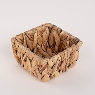 Porcelain Square Dish With Rattan Basket