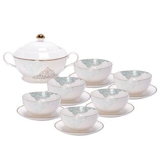 14 pieces Soup Tureen Serve 6 Person,Ornament