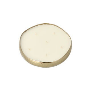 Candle Tray Hammered Gold