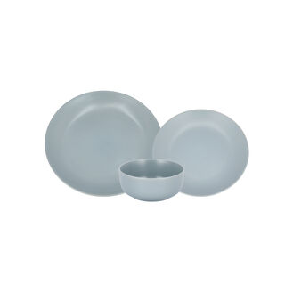 La Mesa grey stoneware 18 pc Dinner set