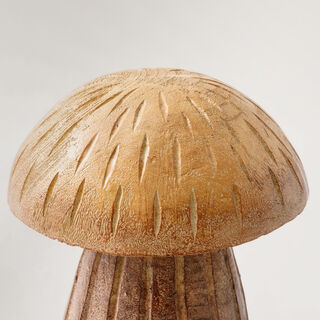Homez decoration mushroom figurine resin wood grain
