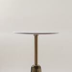 Homez marble side table 46*55cm, olive green image number 2