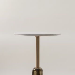Homez marble side table 46*55cm, olive green