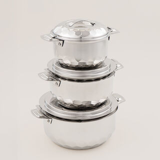 Maxima 3Pcs Stainless Steel Hotpot set