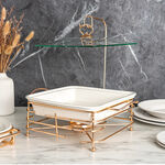 طبق تقديم مع سخّان مربع&nbsp; image number 6