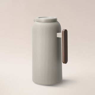 Dallaty beige plastic vacuum flask 1L