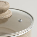 Alberto aluminum milk pot 1.1L with lid, cream image number 2