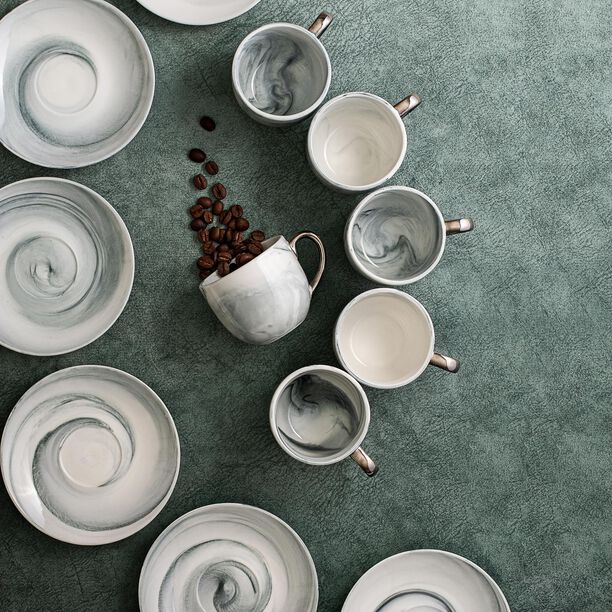 La Mesa Marble With Silver Coffee Set 12 Pieces  image number 6