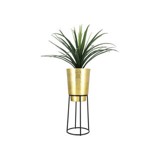 Aluminium Hammerd Planter On Stand Gold