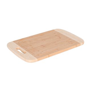 Bamboo Cutting Board With Juice Grooved Borders 