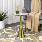 Side Table Aluminum And Marble Dia 39* Ht:55 Cm image number 4