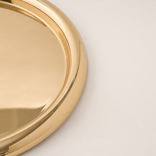 صينيه تقديم ستيل من مجموعة أُلْفَة باللون الذهبي