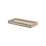 Homez beige and black ceramic bath tray image number 0