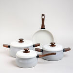 Alberto 7 piece cream ceramic cookware set image number 0