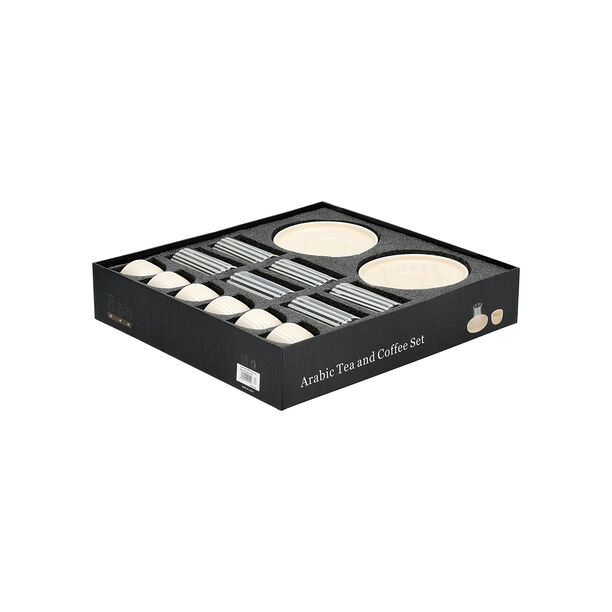Dallaty beige Tea and coffee cups set 18 pcs image number 4