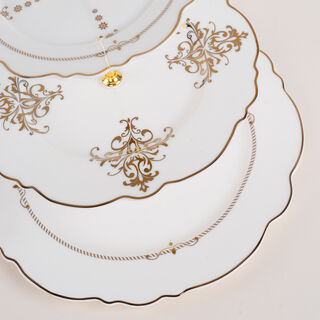 Andalusian Gld Frill 3 Tiers Cake Stand