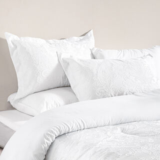 Boutique blanche 3pcs super king size jacquard comforter set, white 250*260cm