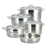 Alberto 9 piece stainless steel cookware set image number 0