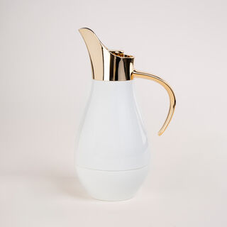 Dallaty steel vacuum flask white/gold 1L