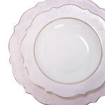 La Mesa pink bone porcelain dinner set 85 pcs image number 3