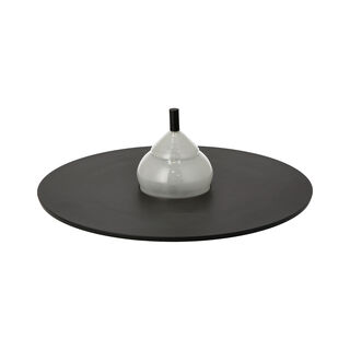 Abundance Serving Platter Black Frosted Glass