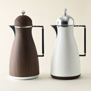 Dallaty 2 Pieces Plastic Vacuum Flask Koufa Dark Wood 1L