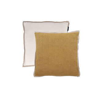 Cottage Linen Cotton Cushion 50 * 50 cm Yellow