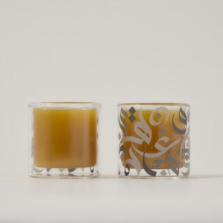 Dallaty grey glass Saudi coffee cups 6 pcs