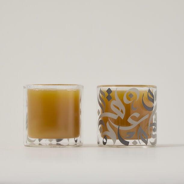 Dallaty grey glass Saudi coffee cups 6 pcs image number 0