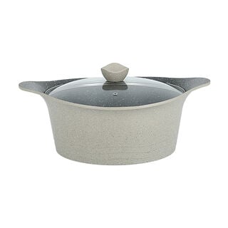 Alberto 8 piece beige granite cookware set