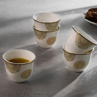 La Mesa Fairouz Gold Coffee Cups Set 12 Pieces