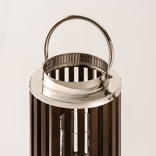 Homez stainless steel silver lantern 23*23*58 cm