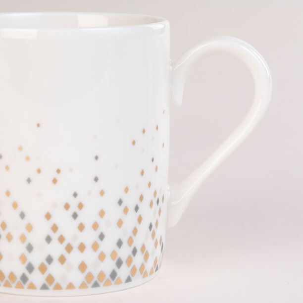 دلتي طقم فناجين قهوة تركي بورسلان رمادي وأبيض 12 قطعة image number 2