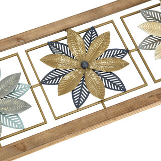 ديكور حائط معدني تصميم زهرة