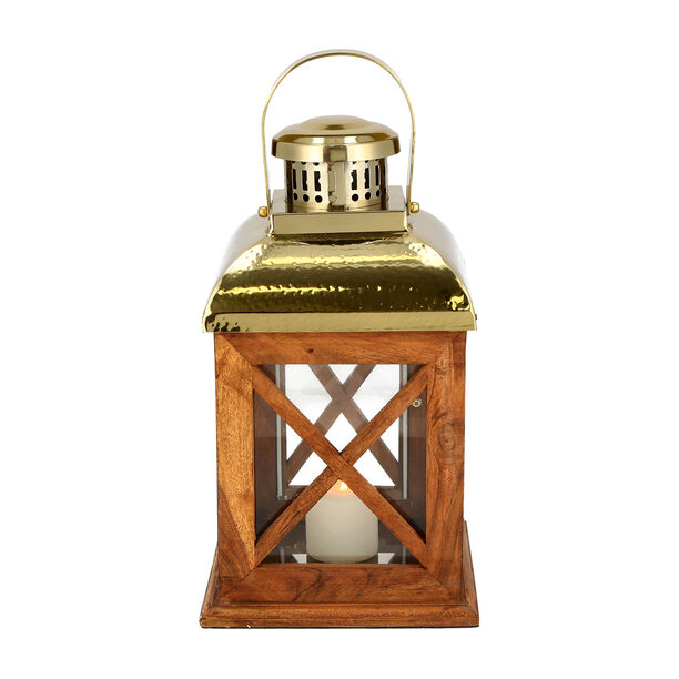 فانوس من الستيل و الخشب image number 3