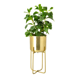 Aluminum Planter With Leg Gold