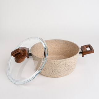 Alberto Granite 9Pcs Cookware Brownstone Color