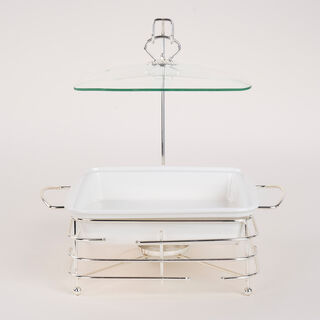 طبق تقديم مع سخّان مربع&nbsp;