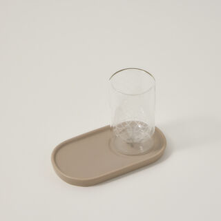 Dallaty beige glass and porcelain tea cups set 12 pcs